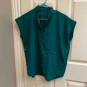 FIGS S Hunter Green Rafaela Scrub Top